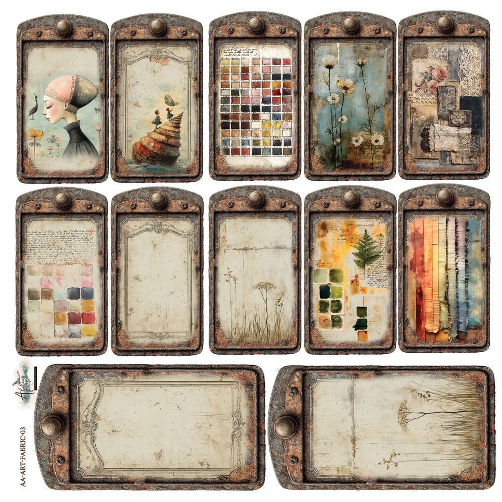 Fabric extras to cut 3, Art, (1 sheet 32x32cm) Fabric extras to cut 3, Art, (1 sheet 32x32cm)