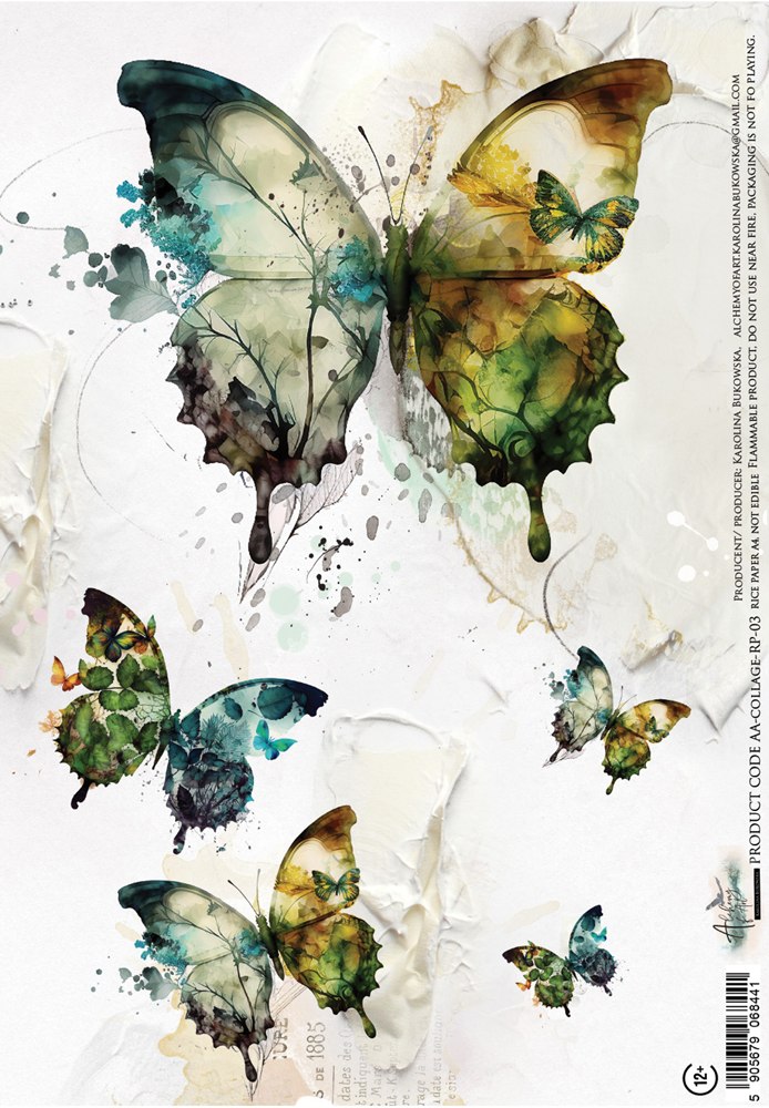 Rice paper 3, Collage, A4 (21x29,7cm) 25-30g