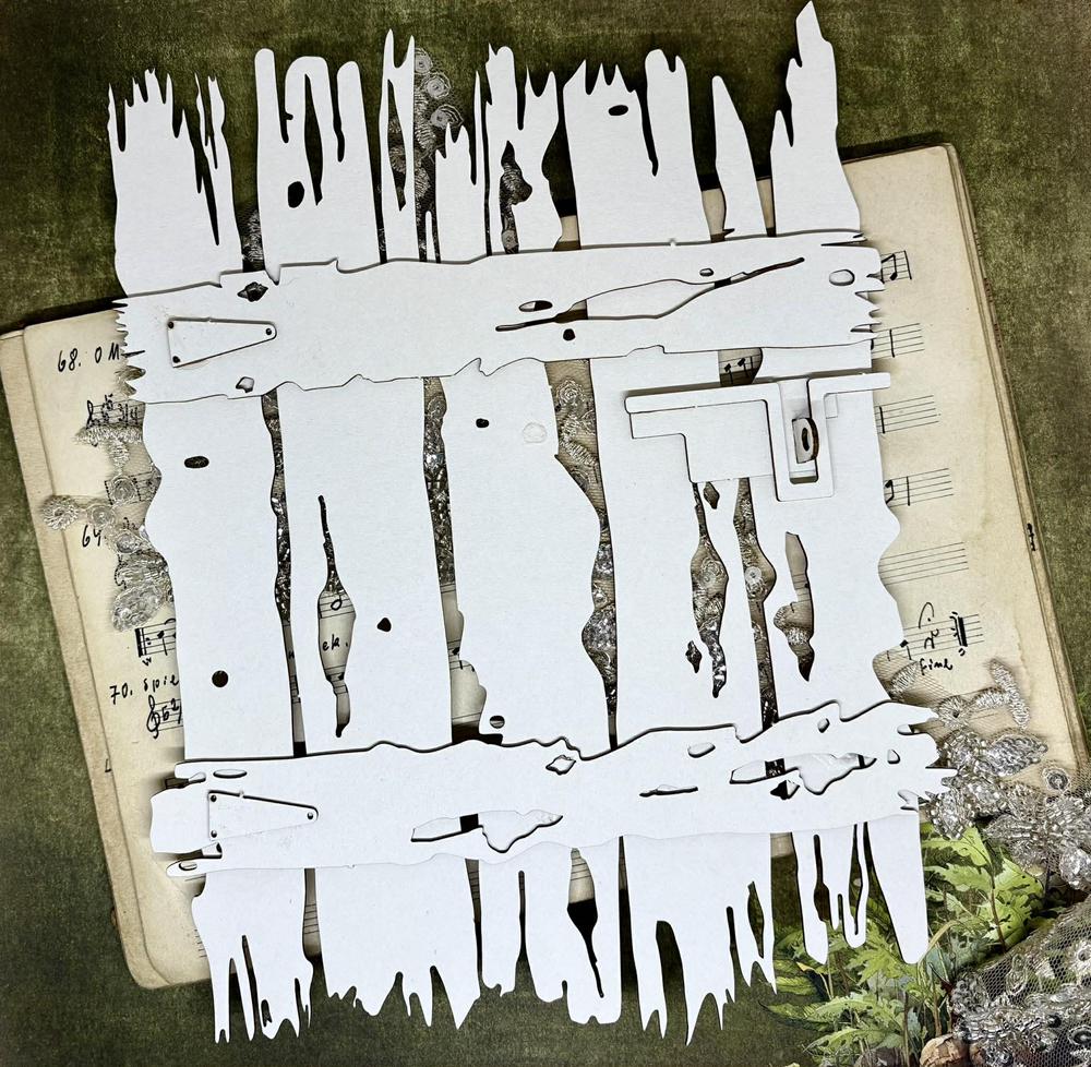 Chipboard Big Fence, Friends of the Forest 20x25cm