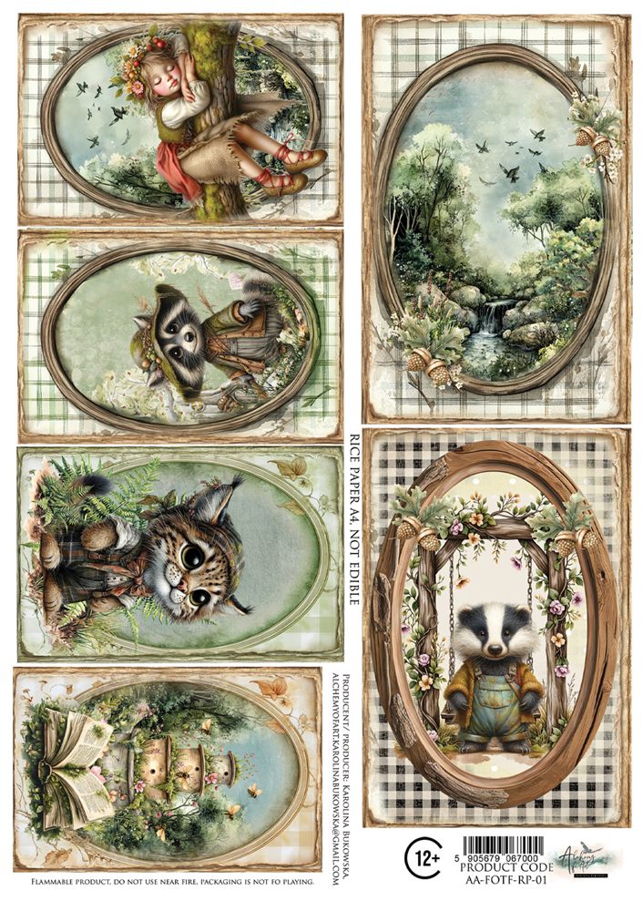 Rice paper 1, Friends of the Forest, A4 (21x29,7cm) 25-30g