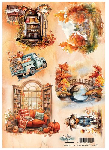 Rice paper 2, Gold Autumn, A4 (21x29,7cm) 25-30g