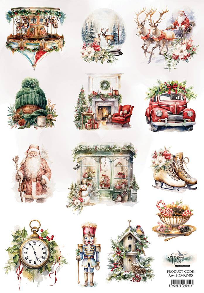 Rice paper 5, Ho Ho Ho, A4 (21x29,7cm) 25-30g