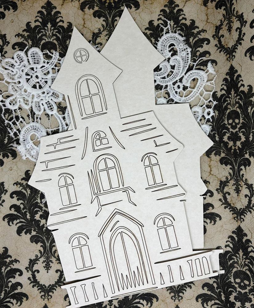 Chipboard Scary house, Halloween Palette Paper, 2 x sheet 25x15cm Chipboard Scary house, Halloween Palette Paper, 2 x sheet 25x15cm