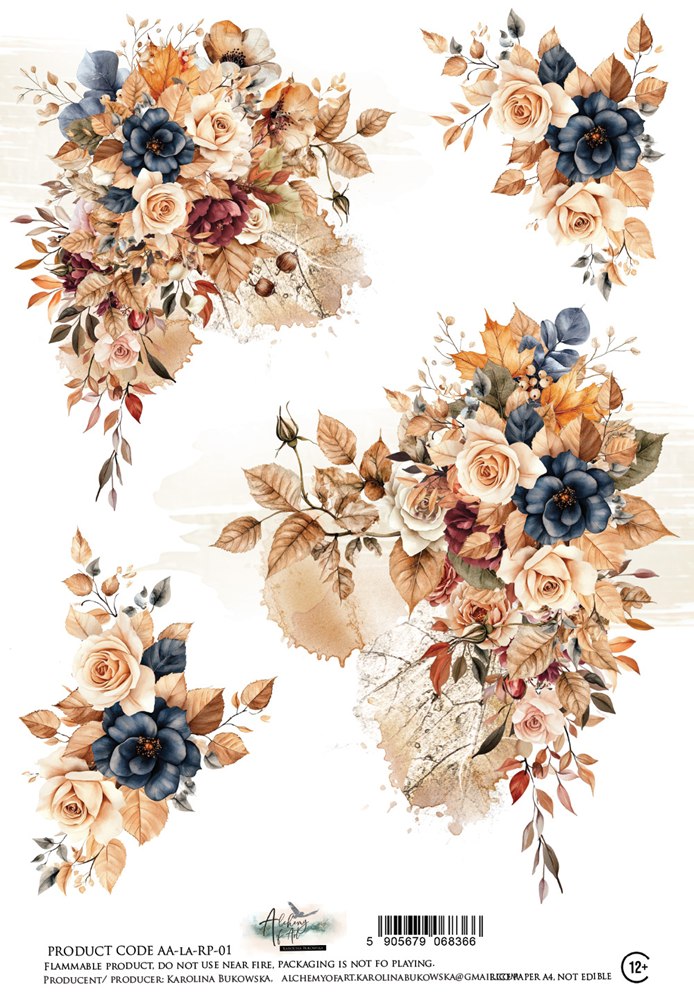 Rice paper 1, Lovely Autumn, A4 (21x29,7cm) 25-30g