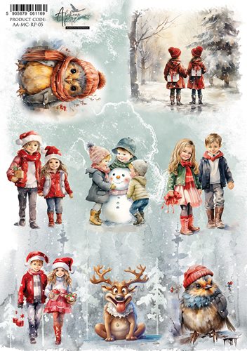 Rice paper 5, Merry Christmas, A4 (21x29,7cm) 25-30g Rice paper 5, Merry Christmas, A4 (21x29,7cm) 25-30g