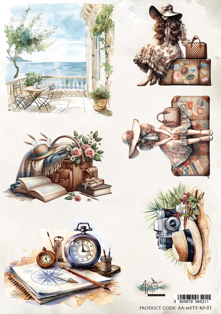 Rice paper Memories from the Trip, A4 (21x29,7cm) 25-30g