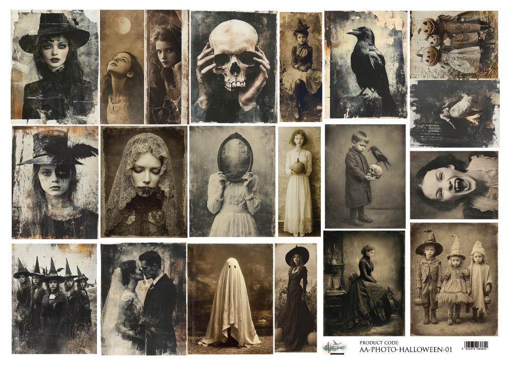 Fabric photo Halloween Palette Paper, (1 sheet 31x45cm, 100% polyester)
