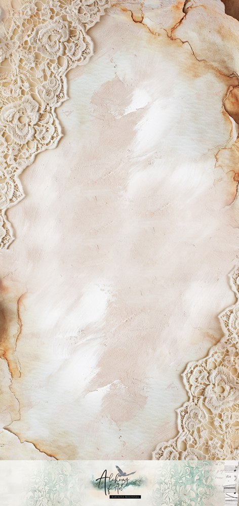 Fabric 3 cover Romantic Boho 70x32 cm (waterproof, synthetic, +/-2mm)