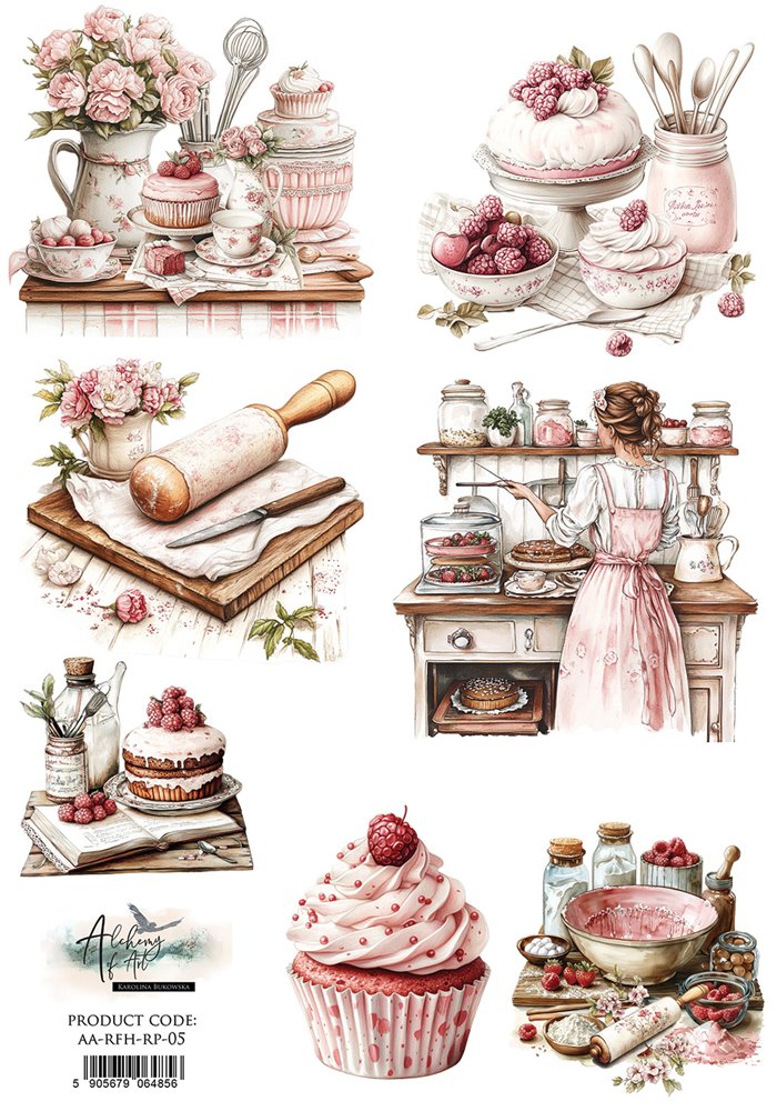 Rice paper 5, Recipe for Happiness, A4 (21x29,7cm) 25-30g