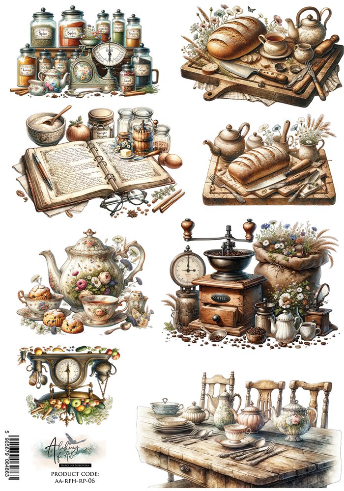 Rice paper 6, Recipe for Happiness, A4 (21x29,7cm) 25-30g