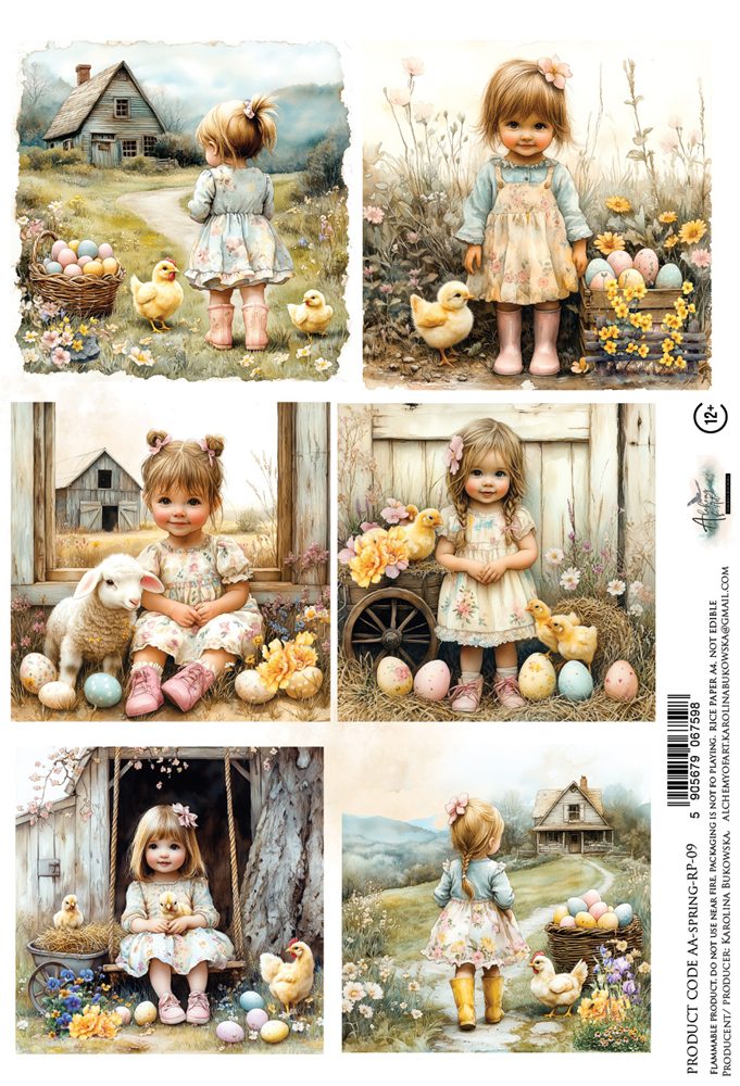 Rice paper 9, Spring, A4 (21x29,7cm) 25-30g Rice paper 9, Spring, A4 (21x29,7cm) 25-30g