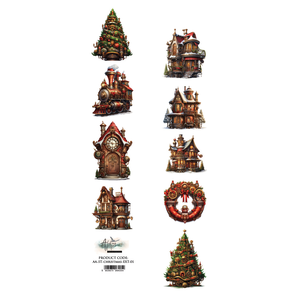 Paper 30x5 cm – Steampunk Time – Christmas 01 Paper 30x5 cm – Steampunk Time – Christmas 01