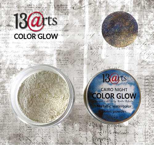 Color Glow - Cairo Night, metallic watercolour paint in powder, 10 g