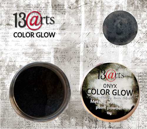 Color Glow - Onyx, metallic watercolour paint in powder, 10 g