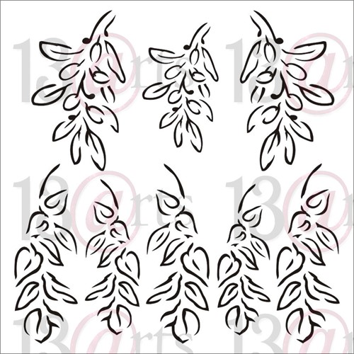 Stencil Magnolia Leaves - Magnolia Dreams, 15x15 cm thickness 1 mm