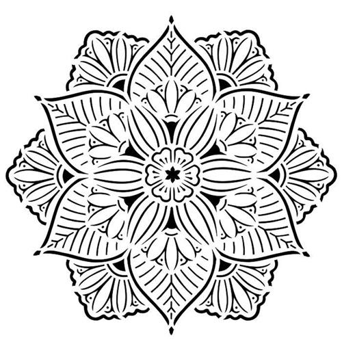 Stencil Spring Doily - Pastel Spring, 15x15 cm thickness 1 mm