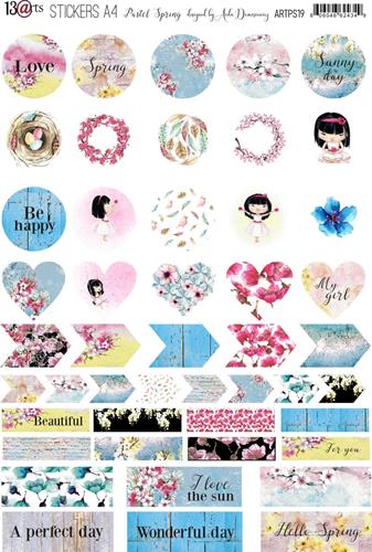 Stickers Pastel Spring (ENG) A4 (1 sheet)