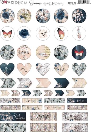 Stickers Sunrise (ENG) A4 (1 sheet)