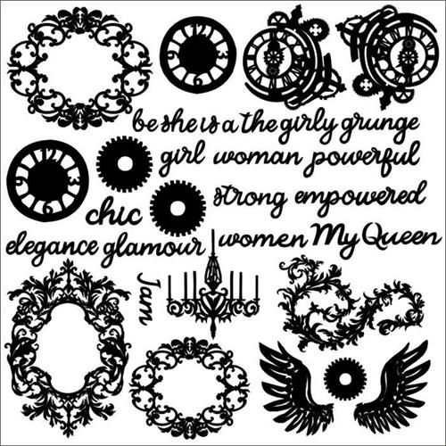 Chipboard Victoriana, 30x30 cm, Beermat 1,5mm Chipboard Victoriana, 30x30 cm, Beermat 1,5mm