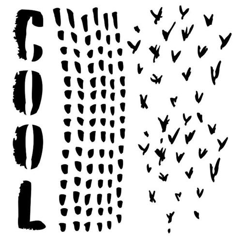 Stencil Cool - Young and Free, 15x15 cm thickness 1 mm