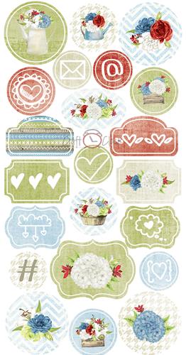 Die-cuts Home Sweet Home, 22 pcs, paper 250 gsm, cut-out