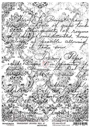 Transparent black printed foil 07 (21,0x29,7cm, 100 microns)