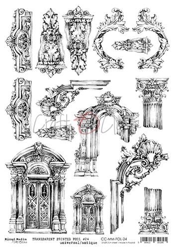 Transparent black printed foil 24 (21,0x29,7cm, 100 microns)