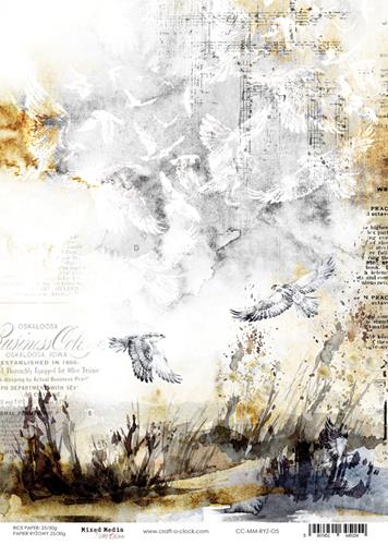 Rice paper A4 (21x29,7cm) Beauty Restless 1, Mixed Media, 25/30g