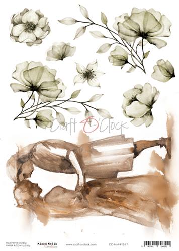 Rice paper A4 (21x29,7cm) Bittersweet Heights 1, Mixed Media, 25/30g