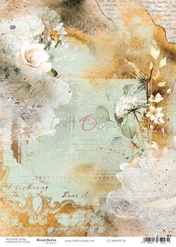 Rice paper A4 (21x29,7cm) Lost in Time 2, Mixed Media, 25/30g