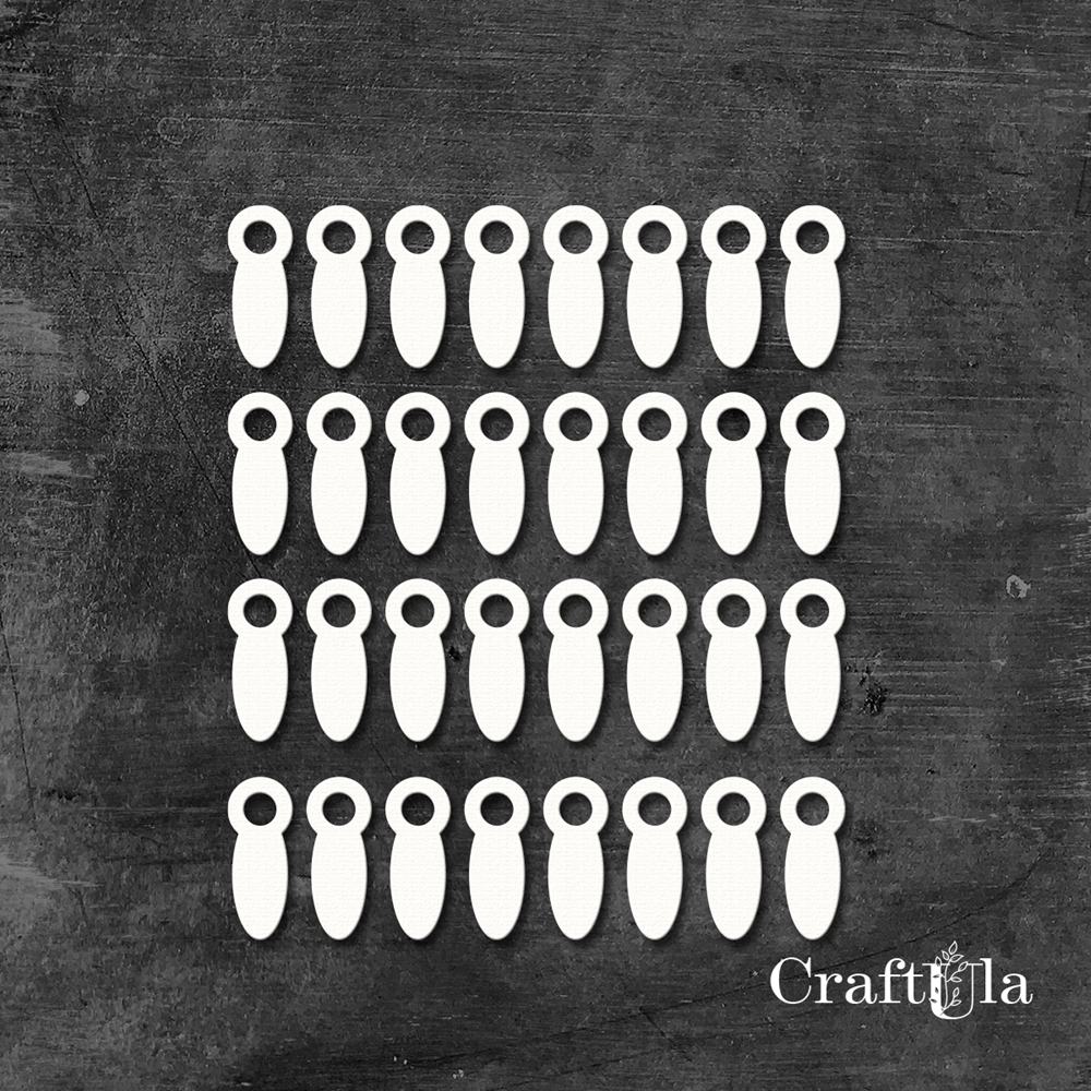 Set of Chipboard Clock Hands (32 pcs, approx. 1,7x0,4x0,15cm)