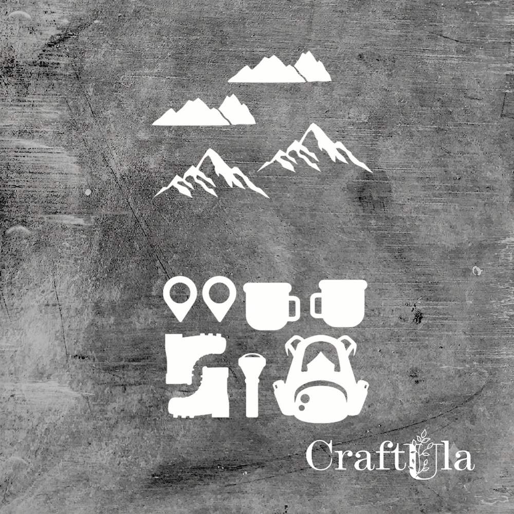 Set of Chipboard Mountains (largest 9x4x0,15cm)