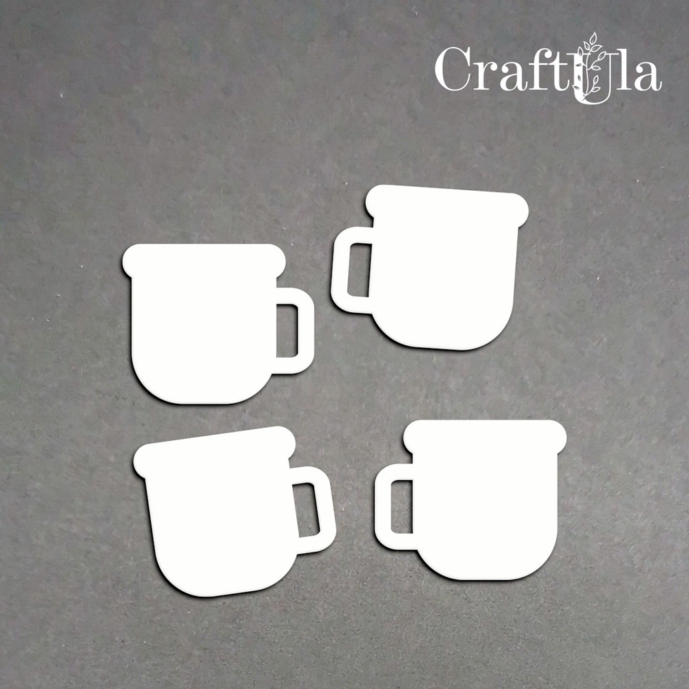 Set of Chipboard Cups (9 pcs, 3,5x3x0,15cm)