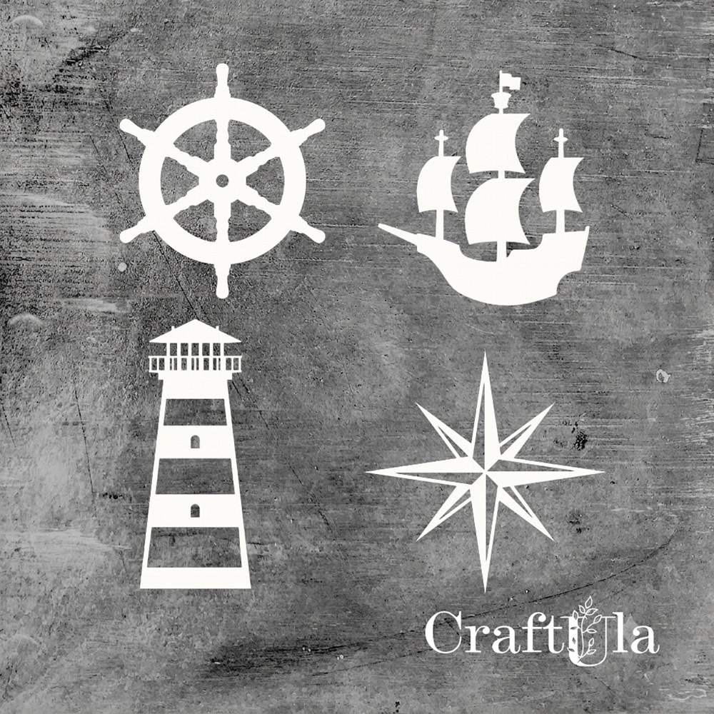 Set of Chipboard Sailing (largest 9x9x0,15cm)