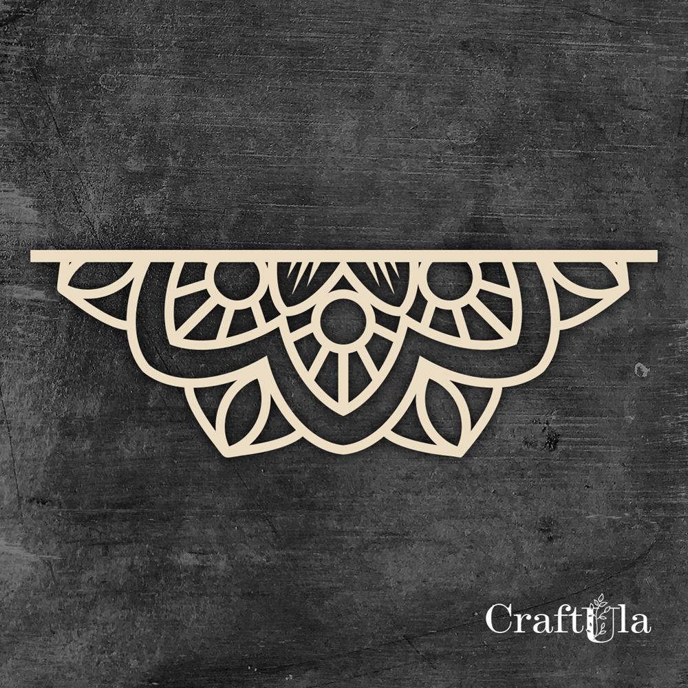 Big Chipboard Mandala 0877 (2 halves, aprox. 15x5cm x0,15cm each)