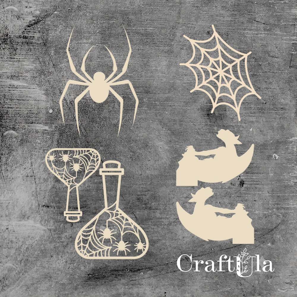 Set of Chipboard the Halloween 3 ( largest 8x6x0,15cm)