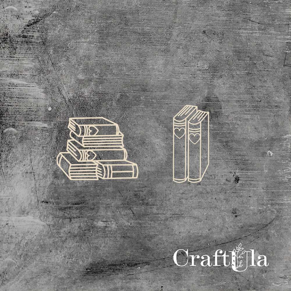 Set of Chipboard Books 1 (largest 7x4x0,15cm)