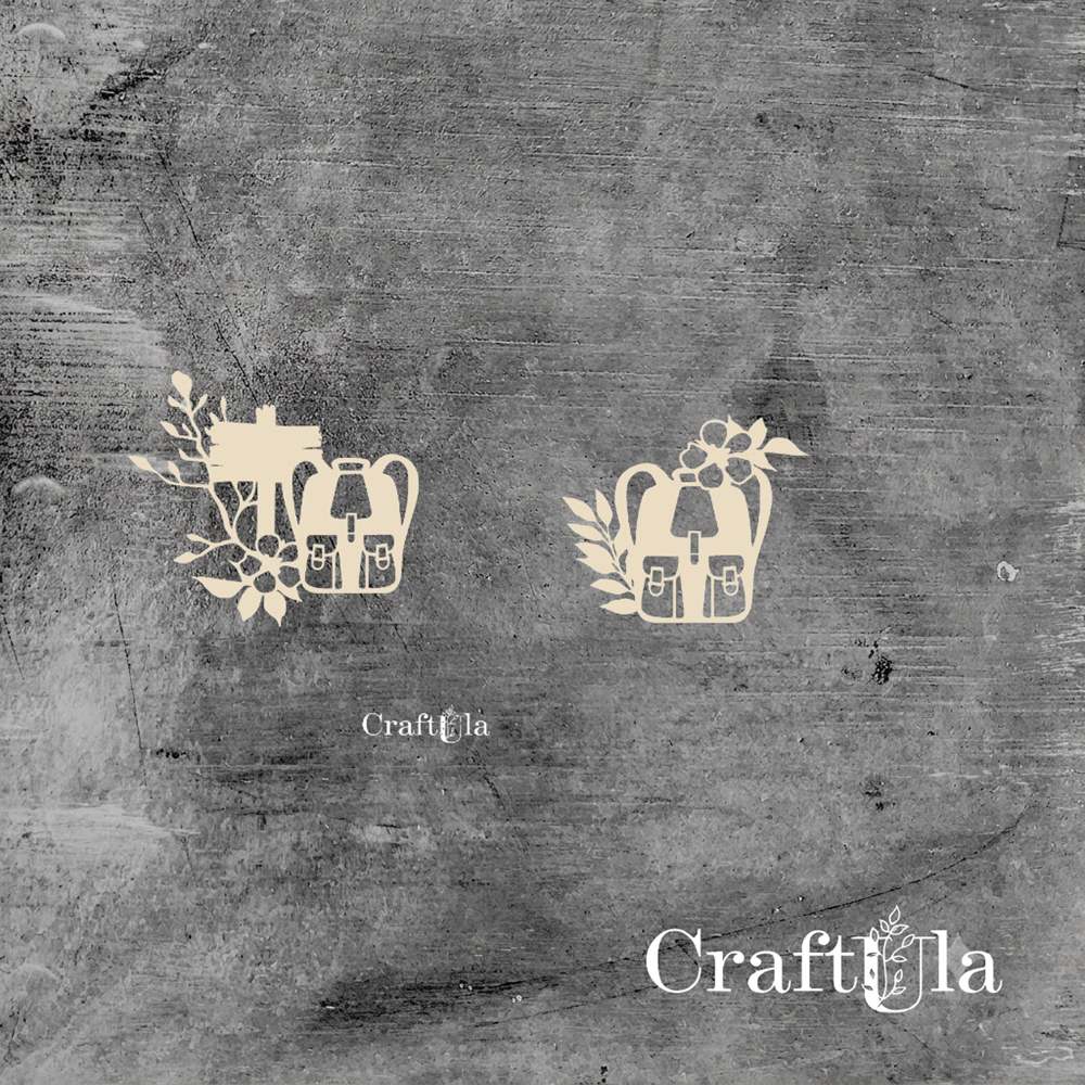 Set of Chipboard Bagpacks (2 pcs, 8x7x0,15cm each)