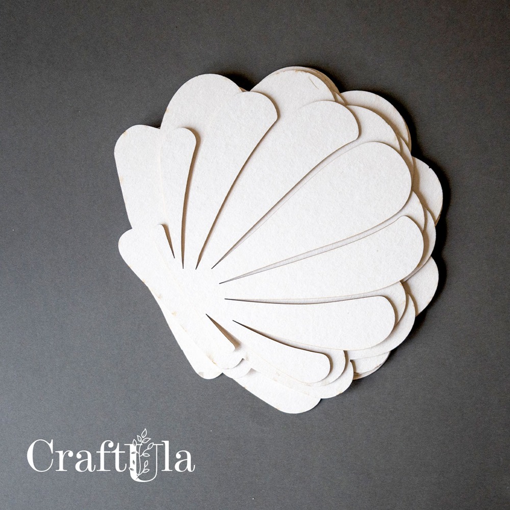 Chipboard album base Seashell 2 Small (cover + 5 pages 15x15x0,15cm)