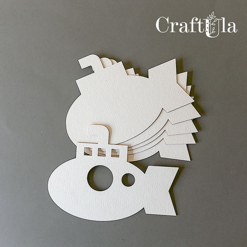 Chipboard album base Submarine Medium (cover + 5 pages 20x20x0,15cm)
