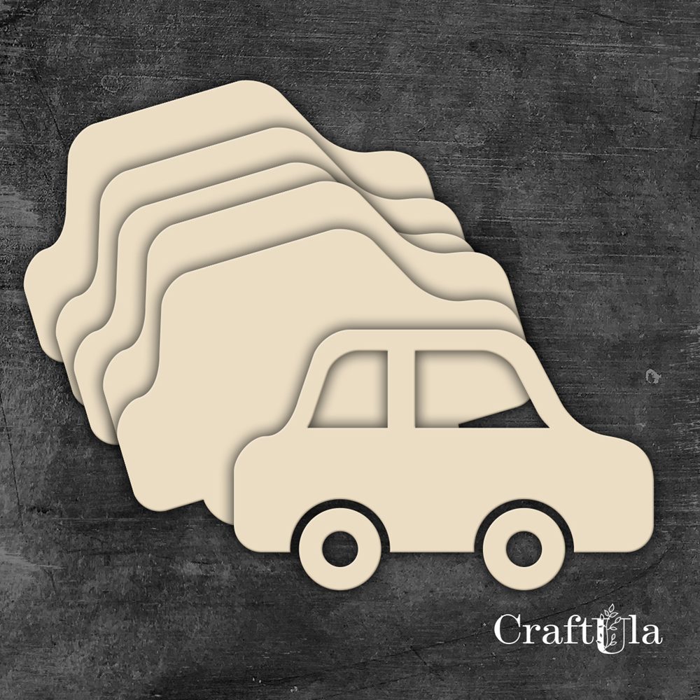 Chipboard album base Car Large (cover + 5 pages 25x25x0,15cm)