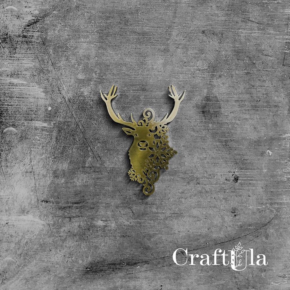 Mirrored gold plexiglass Christmas Deer (1 pcs, 9x7cm) Mirrored gold plexiglass Christmas Deer (1 pcs, 9x7cm)