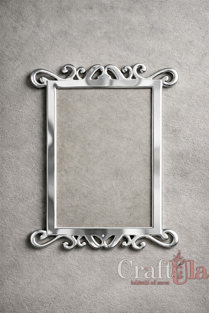 Mirrored silver plexiglass Frame 132 (1 pcs, 9x7,5cm)