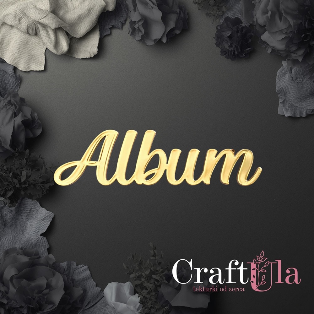 Mirrored gold plexiglass Album (2 pcs, 7,5x3cm)