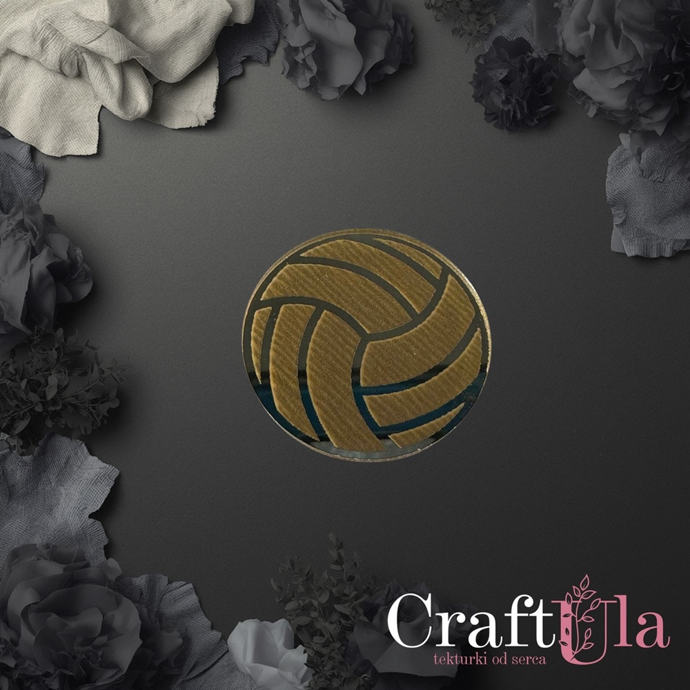 Mirrored gold plexiglass Volleyball Ball (2 pcs, 5x5cm)