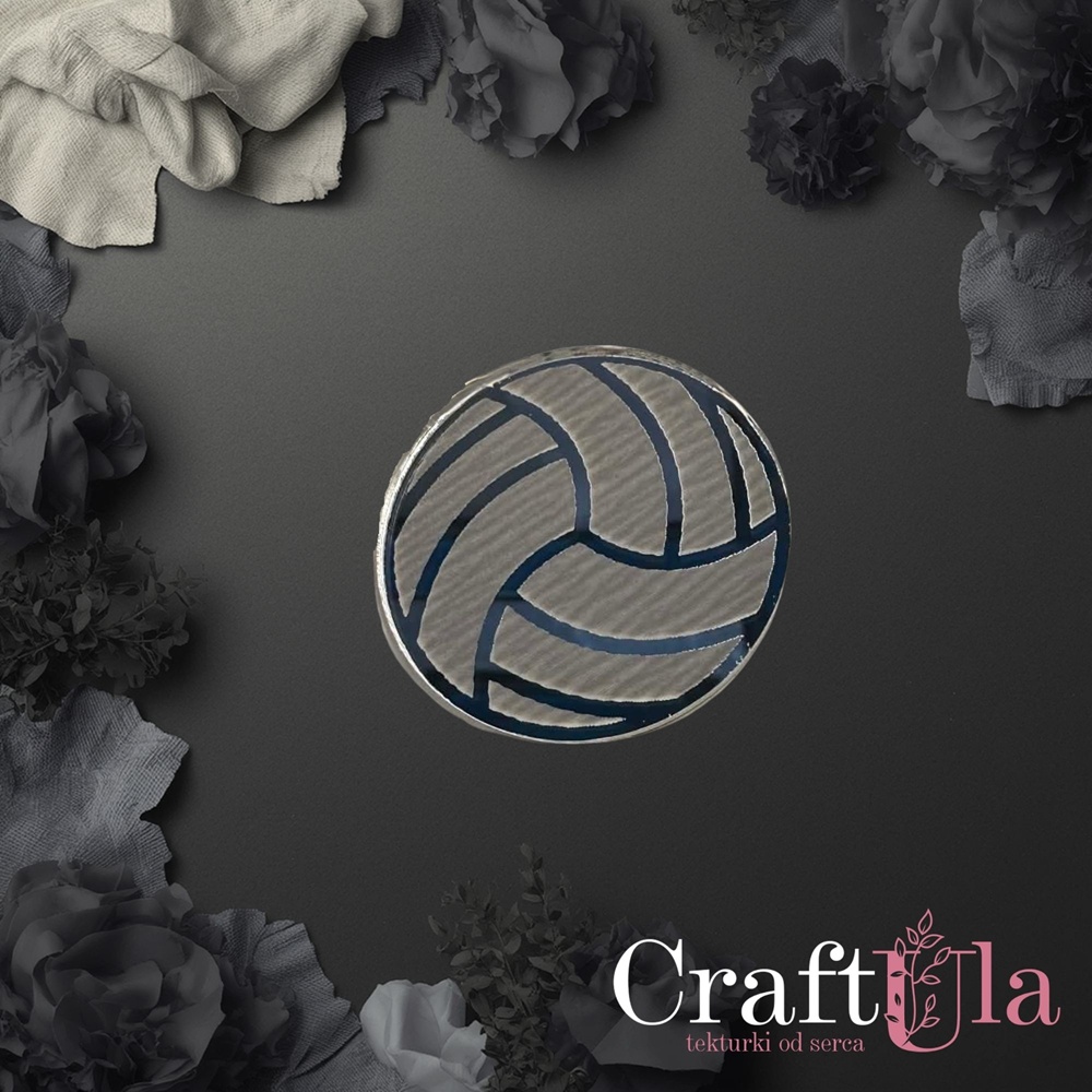 Mirrored silver plexiglass Volleyball Ball (2 pcs, 5x5cm)