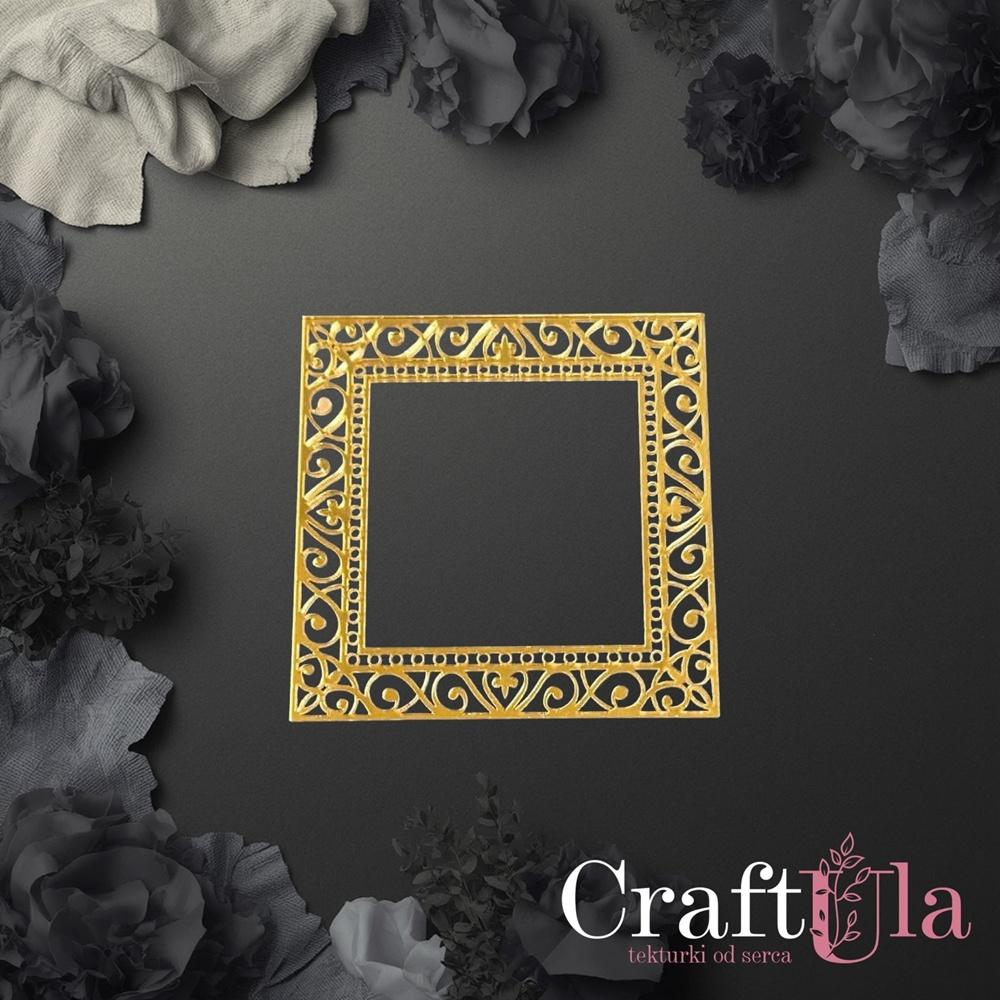 Mirrored gold plexiglass Frame 178 (1 pcs, 9x9cm)