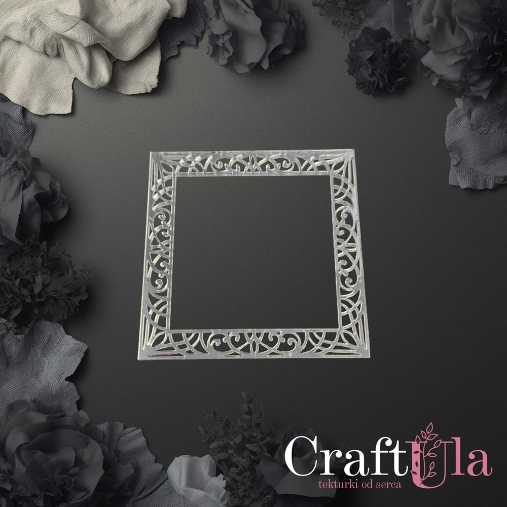 Mirrored silver plexiglass Frame 179 (1 pcs, 9x9cm)