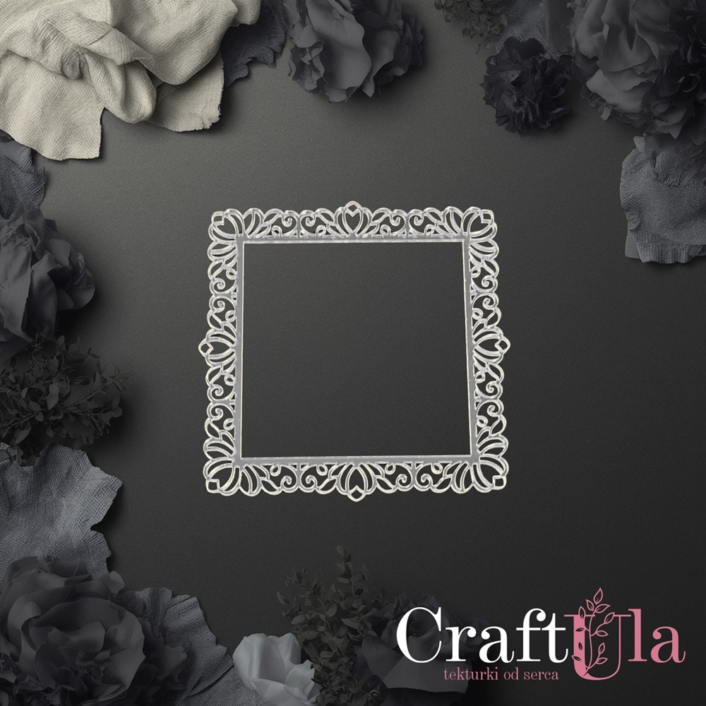 Mirrored silver plexiglass Frame 180 (1 pcs, 9x9cm)
