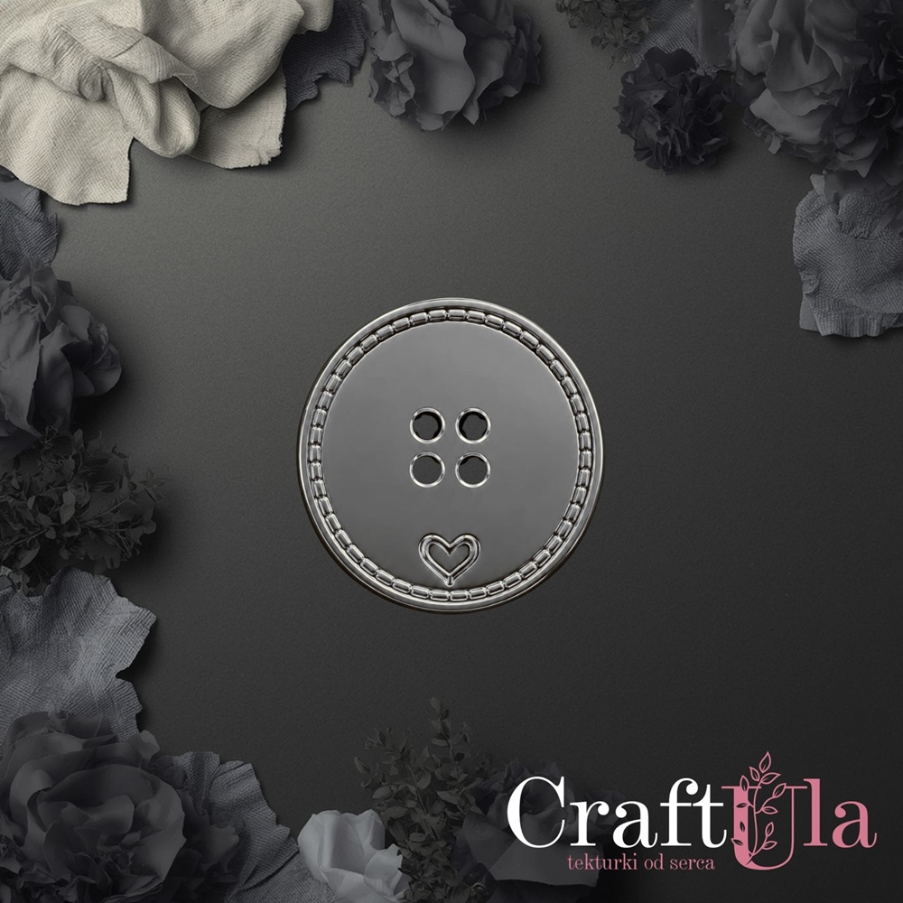 Mirrored silver plexiglass Handmade button 190 (2 pcs, dia 3cm)